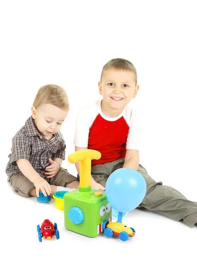 Soofam Balloon Launcher Car Toy Set, Balloon Car Toy with Pump, Balloon Powered Car Balloon Launcher Toy, Gifts for Kids (Little Frog)  - Image 1