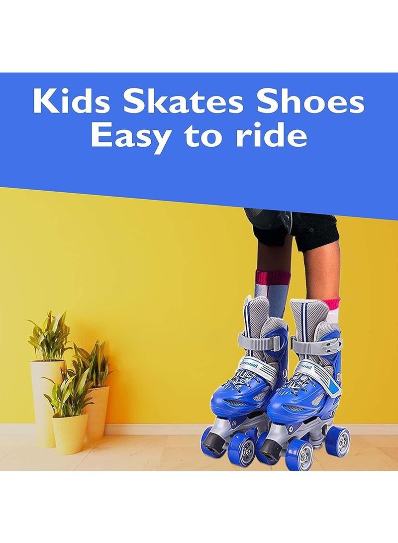 AGD Skates Shoes for Beginners Four-wheel Adjustable Skate Shoes with Built-In Adjusters Indoor Outdoor Fitness Skates Roller Boots for Boys & Girls S:(31-34cm) - Image 5