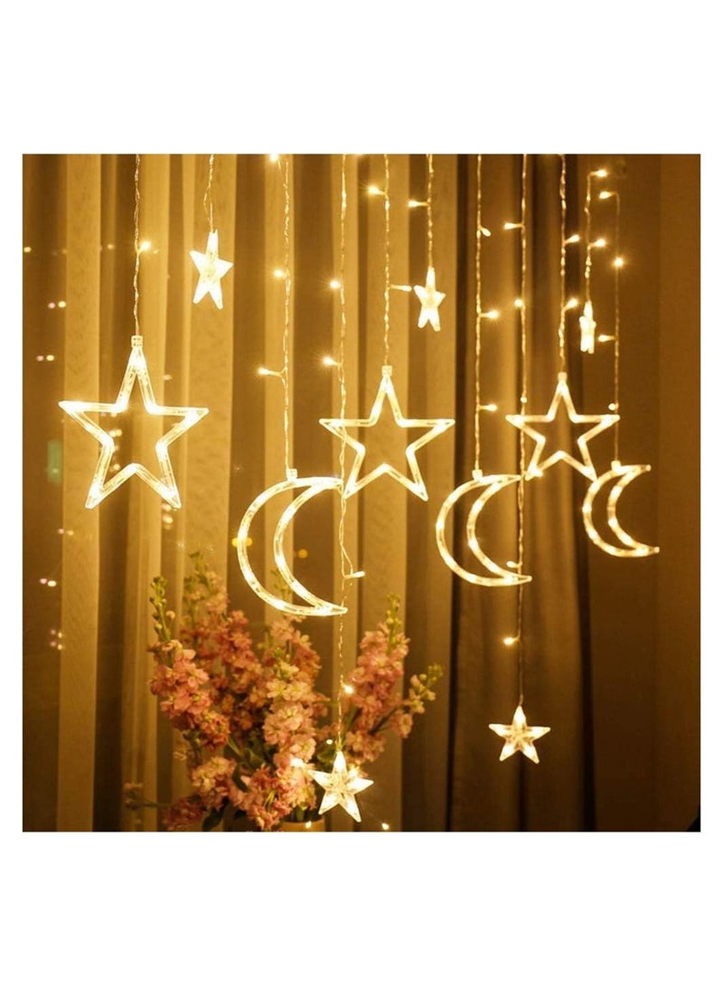 LED String Fairy Lights, Stars and Moon Window Curtain Lights LED Indoor Outdoor Festival Ramadan Eid Christmas Party Garden Home Birthday Decorative String Lights - Image 3
