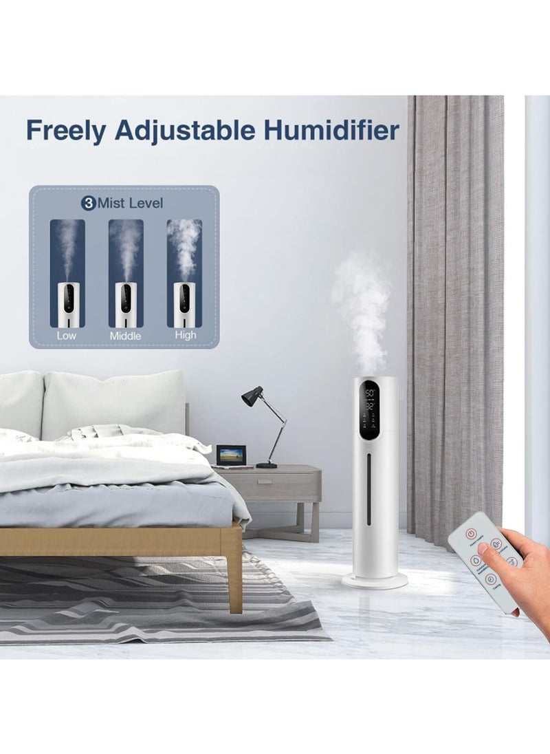 Jorunb Large Humidifiers for Bedroom, 8L/2.1Gal Ultrasonic Cool Mist Humidifier with Remote Control, 3 Speed Top Fill Cool Mist Humidifier for Bedrooms, Offices, Plants, Babies  - Image 4