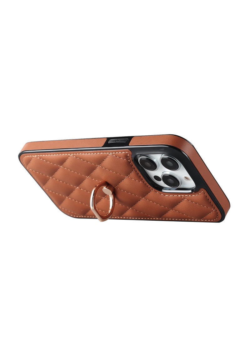 Suteni Back Cover Leather Ring Buckle Phone Case for iPhone  - Image 3