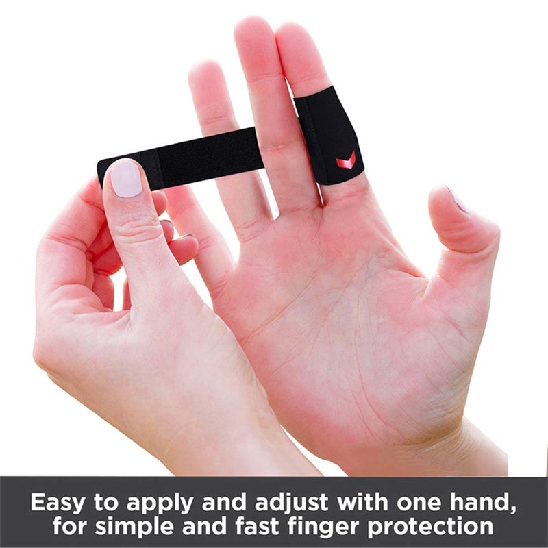 VerteLife Finger Splint Adjustable Finger Sleeve Support Protector Finger Brace Relieve Joint Pain Finger Guards Sport Cushion Bandage for Basketball Volleyball Red - Image 4