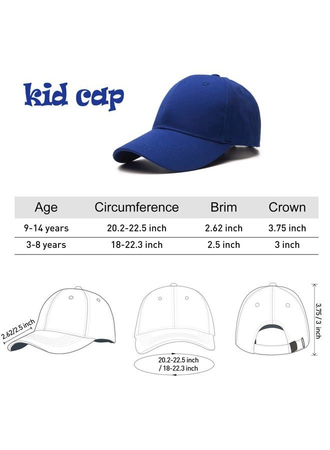 Edoneery Baseball Cap for Kids-Adjustable Washed Cotton Golf Toddler Hat for Boys & Girls Dark Blue - Image 2