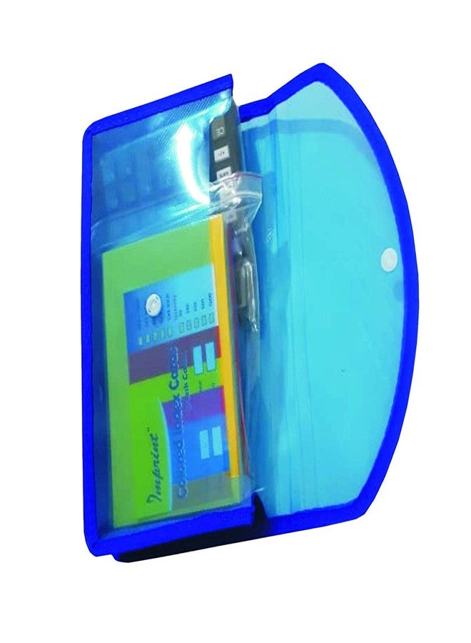 GreatDio® Plastic Flexi Button Bag | Cheque Book Holder | Document Holder | Passbook Holder (6X6) (Pack of 2, Multicolour) - Image 2