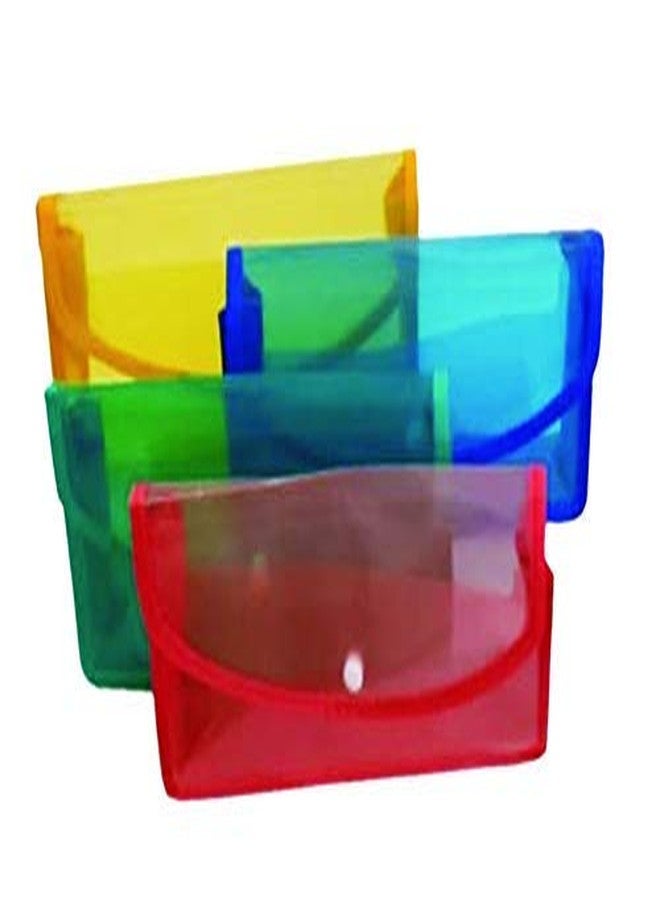 GreatDio® Plastic Flexi Button Bag | Cheque Book Holder | Document Holder | Passbook Holder (6X6) (Pack of 2, Multicolour) - Image 3