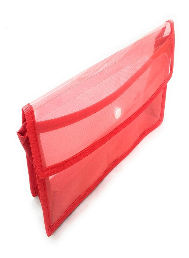 GreatDio® Plastic Flexi Button Bag | Cheque Book Holder | Document Holder | Passbook Holder (6X6) (Pack of 2, Multicolour) - Image 5