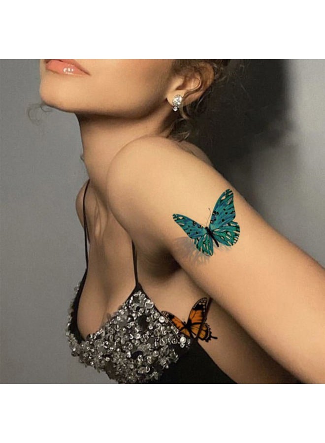 CHARLENT Butterfly Tattoos for Women Girls - 120 PCS Realistic 3D Butterfly Temporary Tattoos for Party Favors Decoration - Image 4