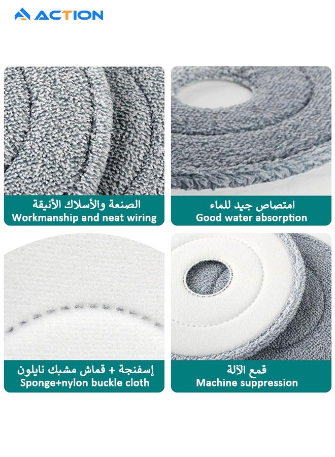 أكشن قطع غيار قماش الممسحة 4 قطع دائرية - Image 3