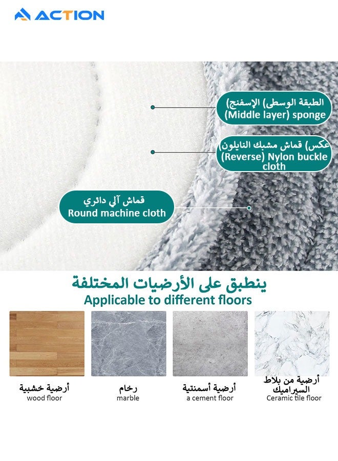 أكشن قطع غيار قماش الممسحة 4 قطع دائرية - Image 4