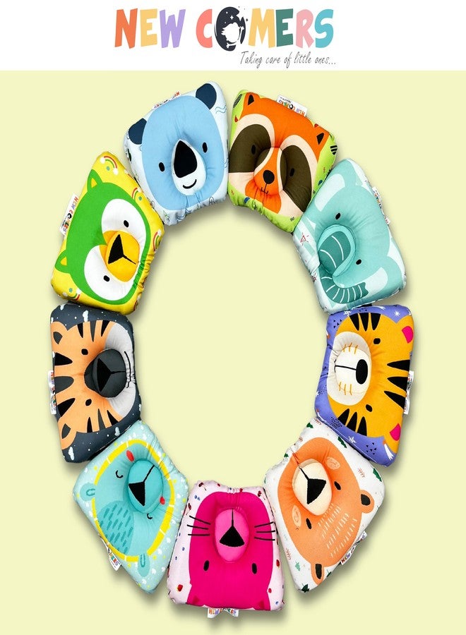 NEW COMERS® Memory Foam Infant Baby Pillow with Washable Cover, Soft & Light Weight Kids Pillow for Neck Support Preventing Head for Flat Head Syndrome Ideal for Newborn 0-12 Age -(28 x 20 x 3 cm)-275 - Image 3