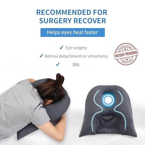 Beatvive Face Down Pillow for Sleeping Prone Pillow for Vitrectomy or Retinal Surgery Adjustable Height Face Down Sleep Retina Lying Eye Surgery Recovery Square Black - Image 5