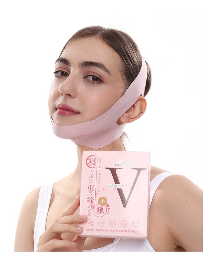 حزام رفع الوجه - قناع رفع خط V مع حزام للذقن، شريط رفع الوجه مع أحزمة قابلة للتعديل، جهاز تقليل الذقن المزدوج بشكل V، تصميم ثلاثي الأبعاد لتشكيل الوجه، محدد خط الفك وشكل للنوم - Image 2