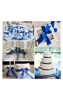 MARKQ Cobalt Blue Satin Ribbon, 38mm x 25yd Fabric Polyester Ribbon for Gift Wrapping, Party Favors, Wedding Decorations, Bow Making, Bouquets, Sewing Projects & Craft Supplies  - Image 4