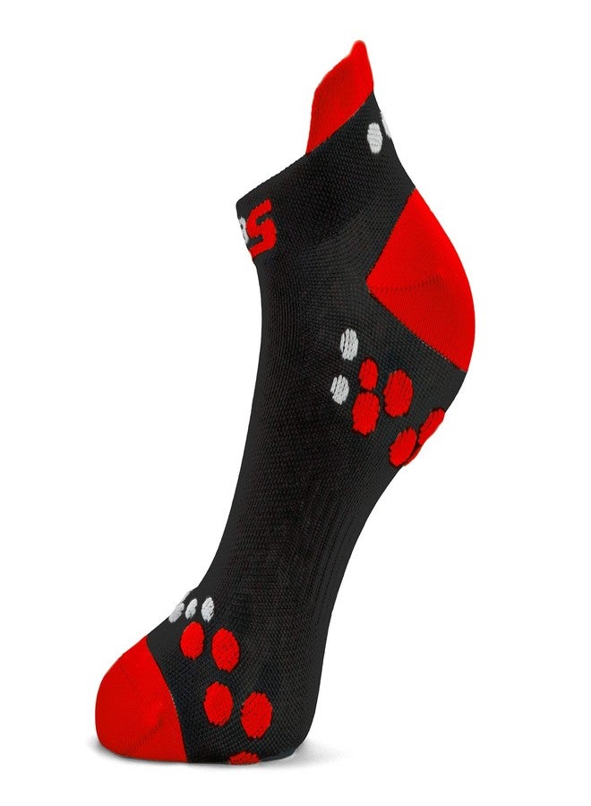 SLS3 Low Cut Running Socks for Men & Women, 3 Pairs Breathable Moisture Wicking Athletic Socks with Anti Blister Tabs, Cushioned & Padded Women Mens Socks for Marathon Triathlon - Black, Multicolor, L - Image 5