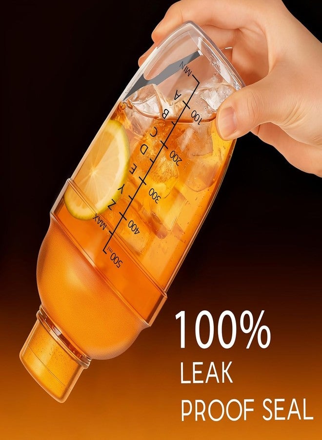 XACA Cocktail Shaker | Acrylic Drink Mixer Bottle with Measurement Markings, Built-in Strainer & Jigger Cap | Bar Tool for Cocktails, Mocktails, Milkshakes, Home Bar Accessories (700ml) - Image 5