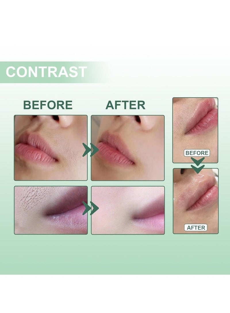 OUHOE 18 Facial Wax Strips, Facial Hair Removal Wax Strips, Made For Hair Removal, Hypoallergenic And Suitable For All Skin Types, Fast And Gentle Hair Removal On Face, Eyebrows, Upper Lip And Chin - Image 3