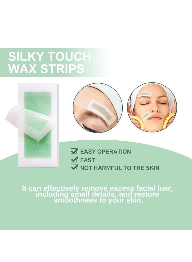 OUHOE 18 Facial Wax Strips, Facial Hair Removal Wax Strips, Made For Hair Removal, Hypoallergenic And Suitable For All Skin Types, Fast And Gentle Hair Removal On Face, Eyebrows, Upper Lip And Chin - Image 5