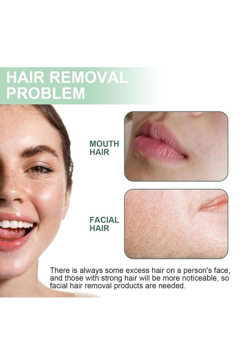 OUHOE 18 Facial Wax Strips, Facial Hair Removal Wax Strips, Made For Hair Removal, Hypoallergenic And Suitable For All Skin Types, Fast And Gentle Hair Removal On Face, Eyebrows, Upper Lip And Chin - Image 4