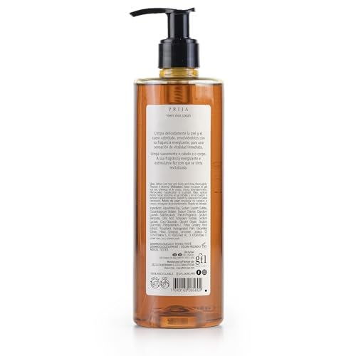 Prija Vitalizing 2 in 1 Shower Gel and Shampoo with Ginseng Extract, Hydrating and Energizing Hair and Body Wash Gel with Pump Dispenser, Luxurious Shower Gel 2 x 12.85 Fl. Oz - Image 2