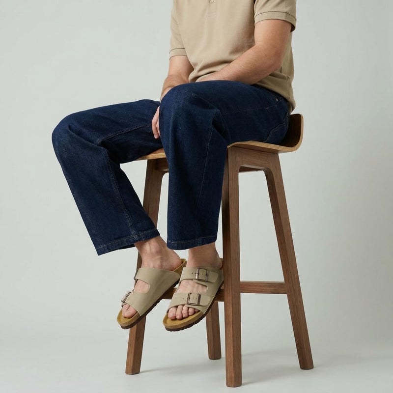 Men's Cork Footbed Sandals with Adjustable Buckle - Image 5