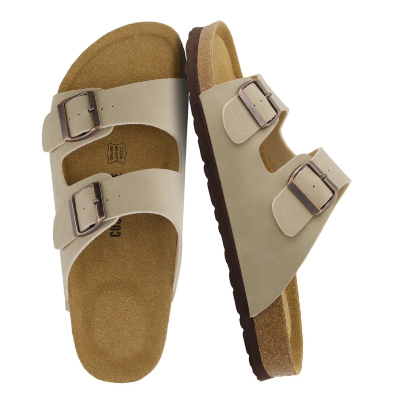 Men's Cork Footbed Sandals with Adjustable Buckle - Image 1