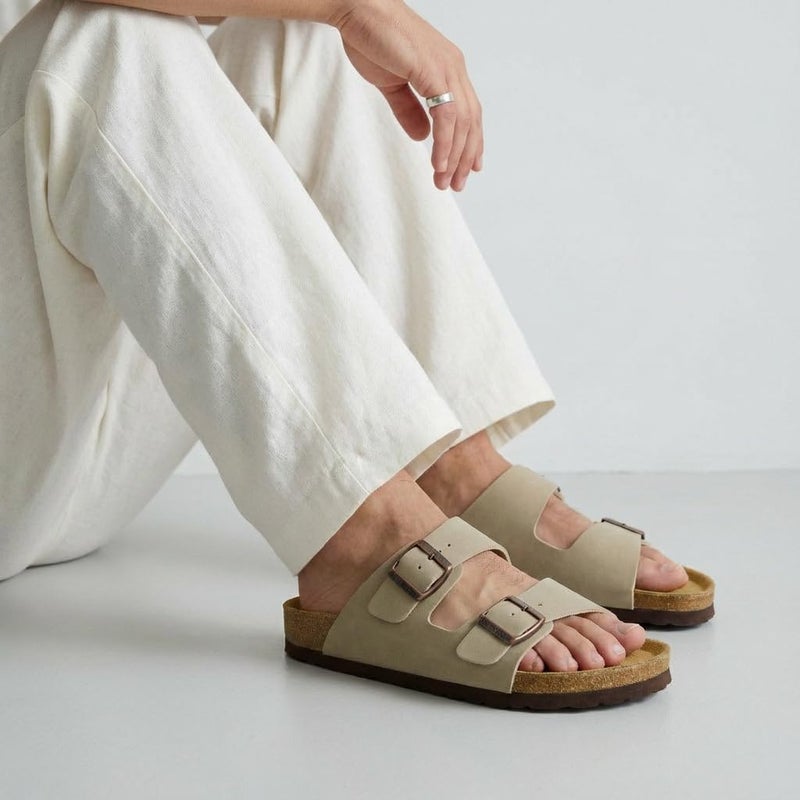 Men's Cork Footbed Sandals with Adjustable Buckle - Image 3