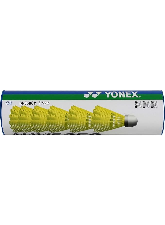 YONEX Mavis 350 Nylon Shuttlecock With Blue Cap (Yellow) - Image 3