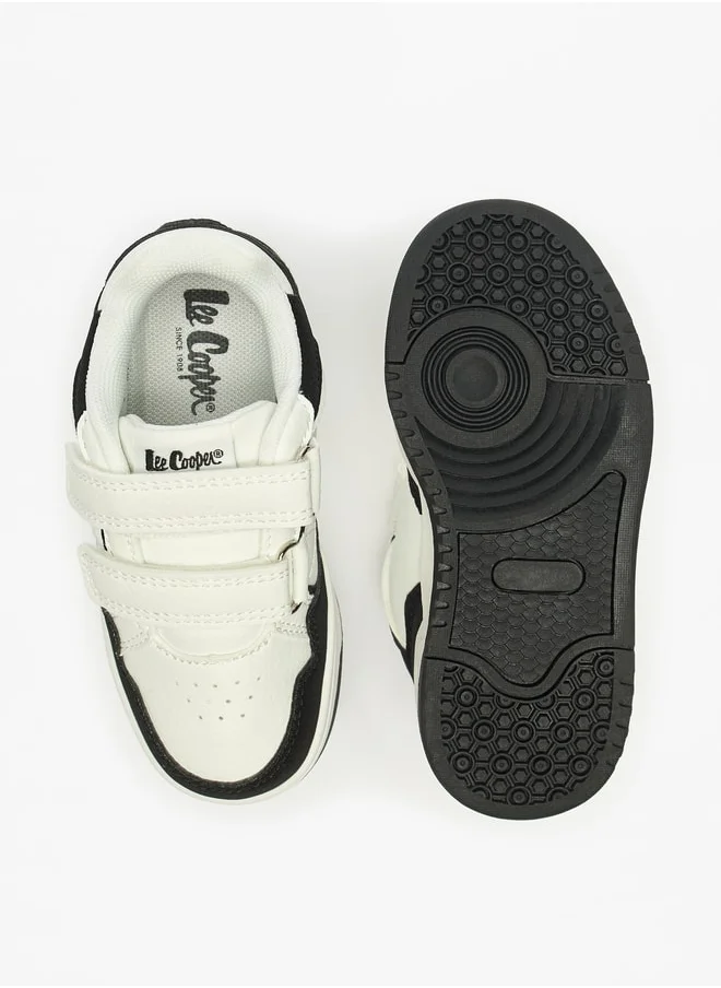 لي كوبر Boys Panelled Sneakers with Hook and Loop Closure