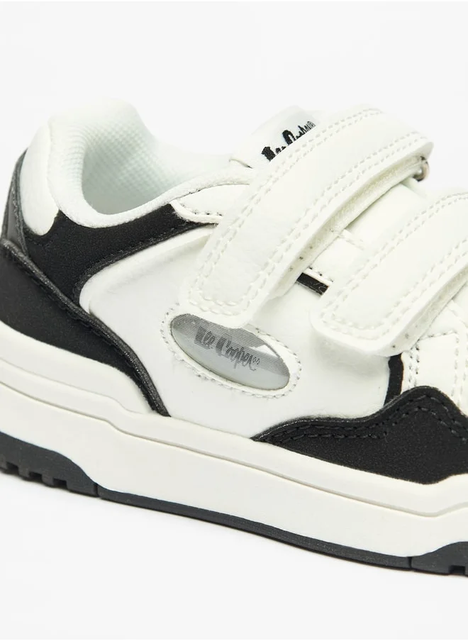 لي كوبر Boys Panelled Sneakers with Hook and Loop Closure