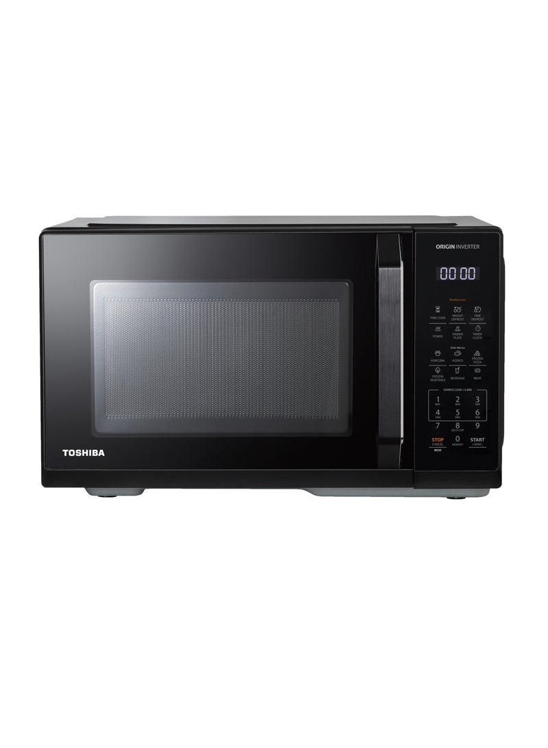 Toshiba Microwave MW3-EM25PEI(BK), Digital, 1330W, Origin Inverter, ChefGrill, EasyMax Clean Cavity, Compact size large, 25 L 900 W 6221284001581 black - Image 1