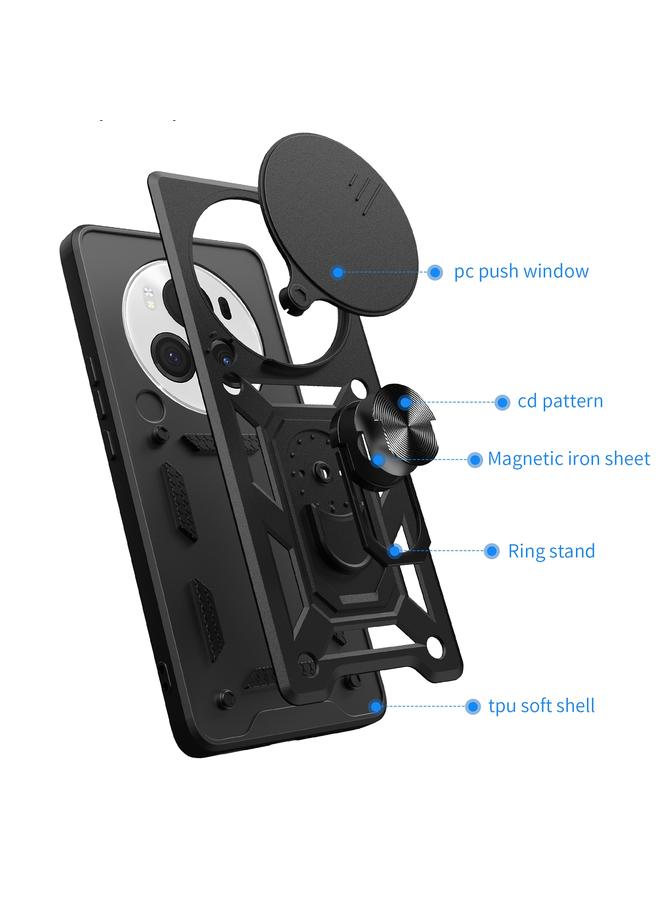 اس-توب جراب لهاتف Honor Magic6 Pro بتصميم غطاء كاميرا منزلق مصنوع من مادة TPU+PC - Image 3
