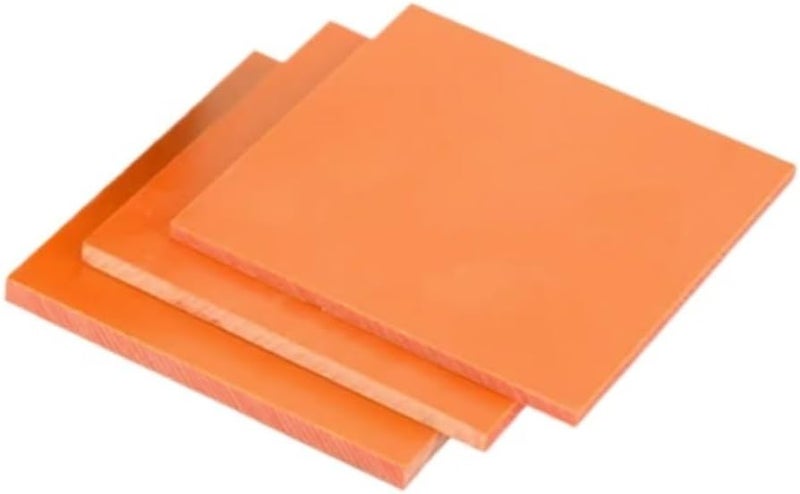 Plastic Board Sheets, 1pc Red Bakelite Flat Plate, Orange Electrical Bakelite Board, Thick 1 to 20mm Sheet, Glue Plate(200x250x1mm) - Image 1