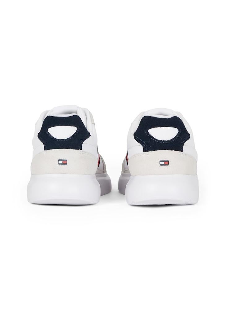 TOMMY HILFIGER - Lace Up Low Top Leather Sneakers - Image 1
