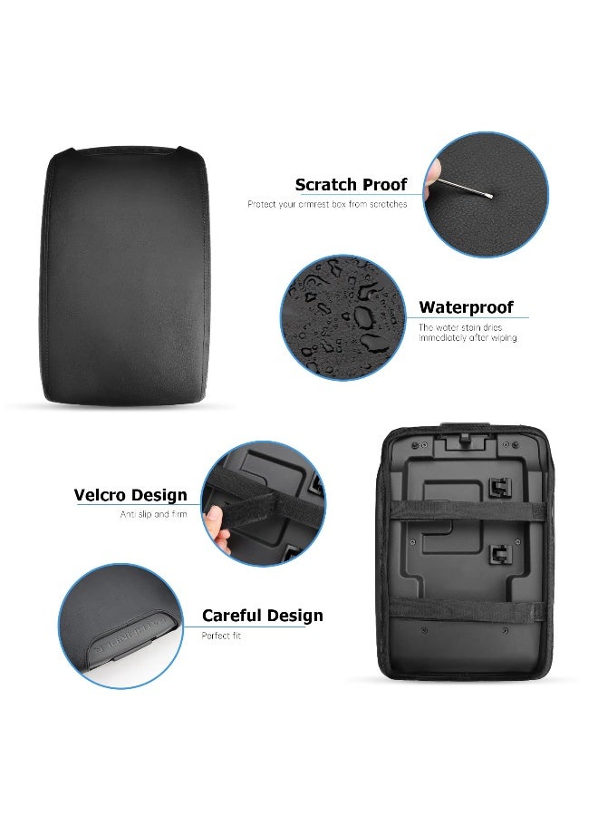 INTGET Center Console Cover for Nissan Pathfinder Accessories 2022 2023 2024 2025 Interior Leather Middle Console Lid Protector Replacement for Pathfinder Console Cover Black Stitches - Image 3