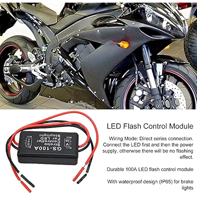 Eujgoov Gs100A Strobe Controller Flasher Module For Led Brake Light Tail Stop Light 1224Vdc - Image 5