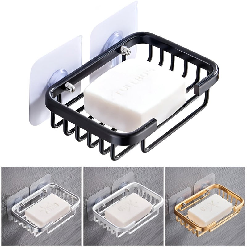 Strong Suction Soap Tray - Metal Holder for Shower, Ideal for Keeping Soap Dry and Organized (1 piece of the color shown) - Image 4