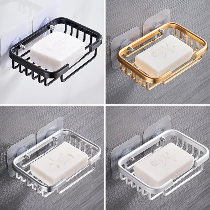 Strong Suction Soap Tray - Metal Holder for Shower, Ideal for Keeping Soap Dry and Organized (1 piece of the color shown) - Image 2