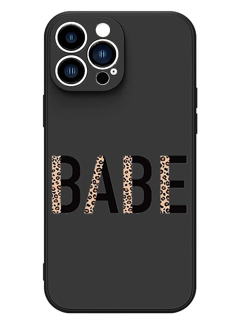 Theodor Protective Slim Fit Case Liquid Silicone Cover with Full Body Protection Anti-Scratch Shockproof Case For iPhone 13 Pro Max Black  - Babe white copy - Image 1