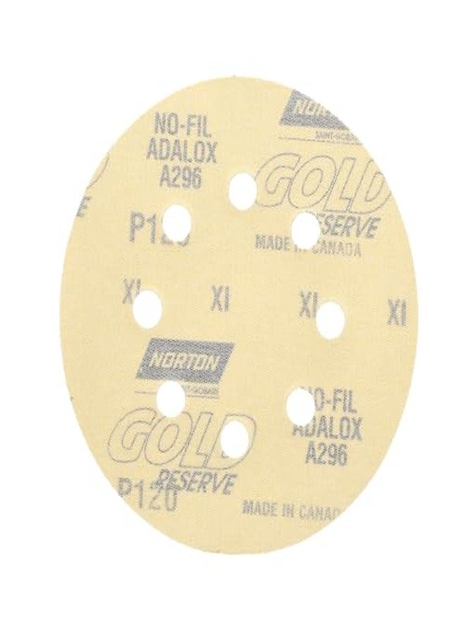 Norton 5" Norton 49221 MultiSand Hook & Loop 8-Hole Sanding Disc, P120-Grit, 25-Pack - Image 4