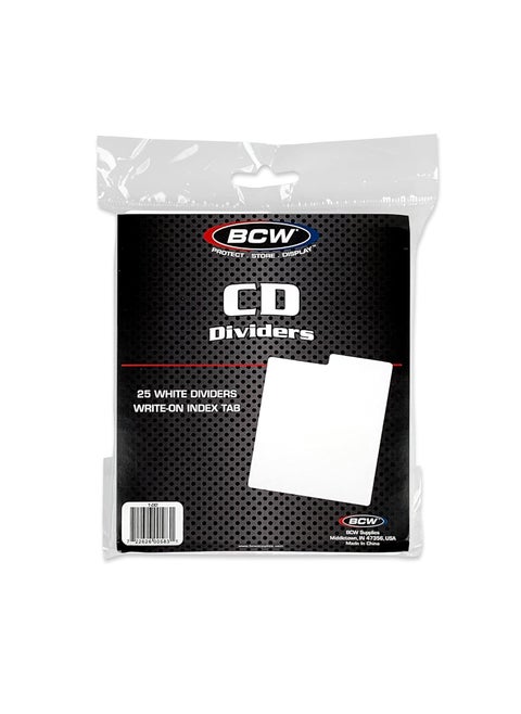 BCW Compact Disc Dividers  HighDensity Polyethylene Plastic with WriteOn Index Tabs  Ideal for Organizing and Sorting CD Collections  Archival Quality Durable Precision Cut Pack of 25