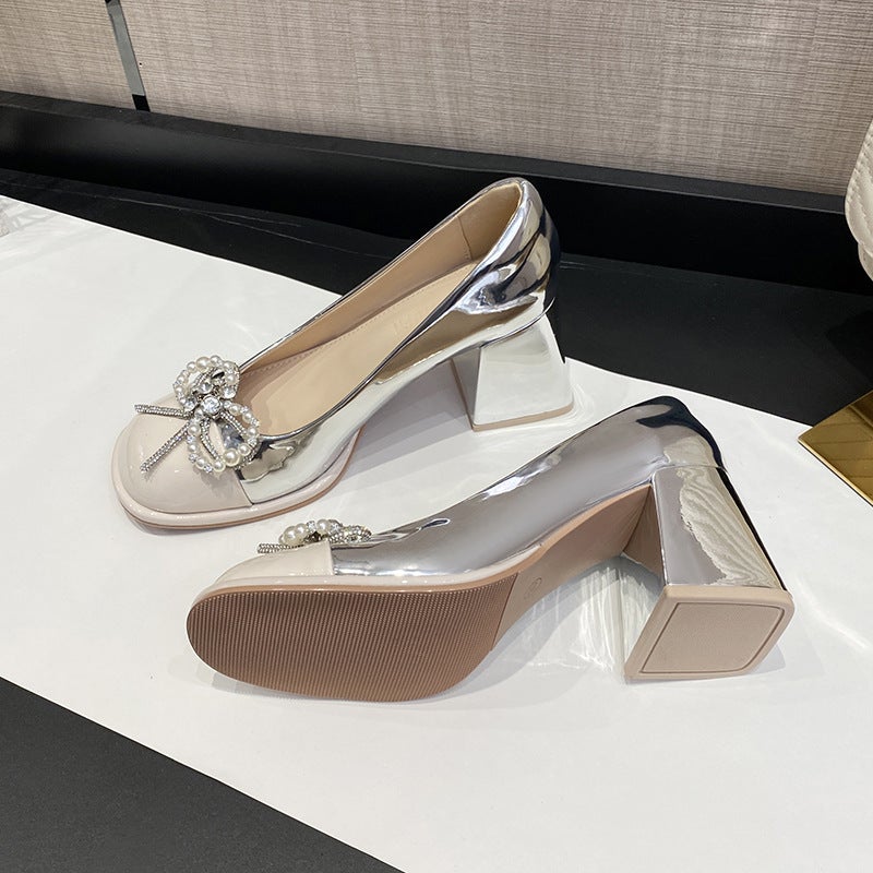 حذاء ماري جين بكعب ملون أنيق - 40 نمط جديد - Image 5