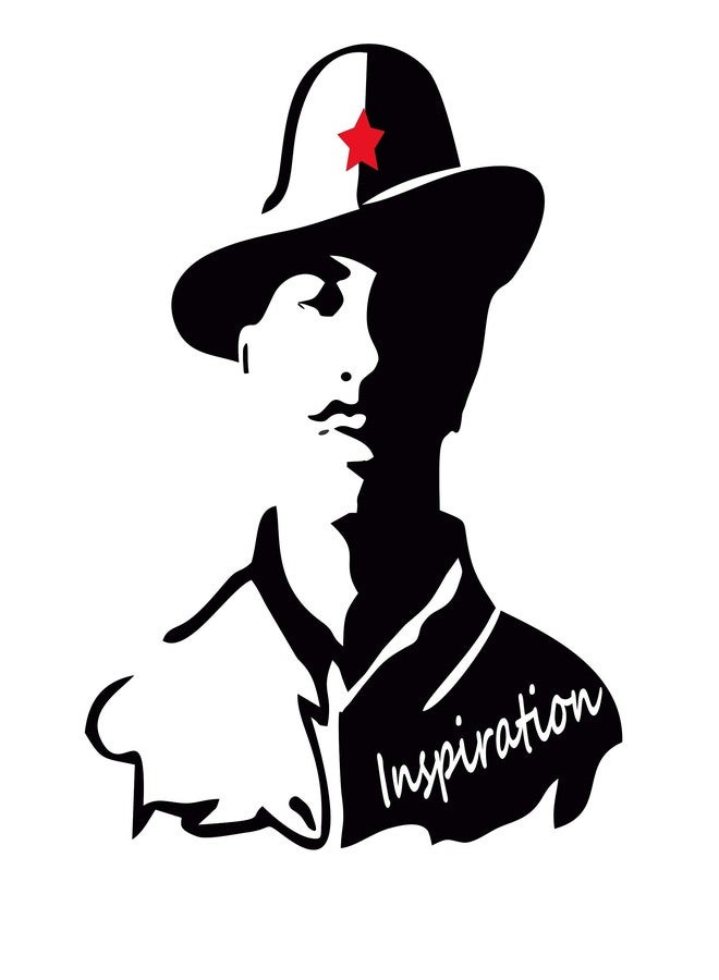Asmi Collections Indian Patriot Sardar Bhagat Singh Wall Stickers - Image 1
