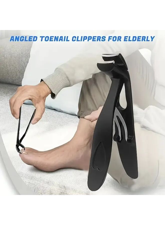 Long Handle Curved Tip Nail Clippers For Thick Hard Toenails Elderly Nail Care - Image 1