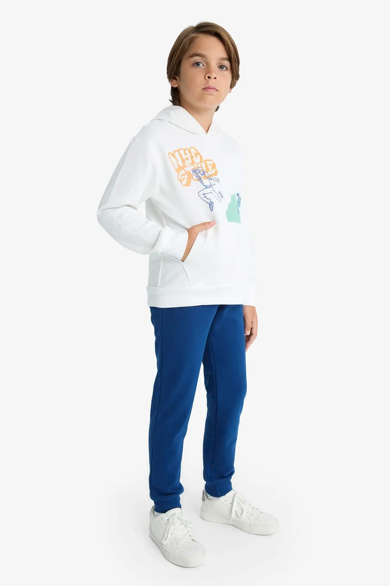 ديفاكتو Boy Printed Hoodie Sweatpants 2 Piece Set