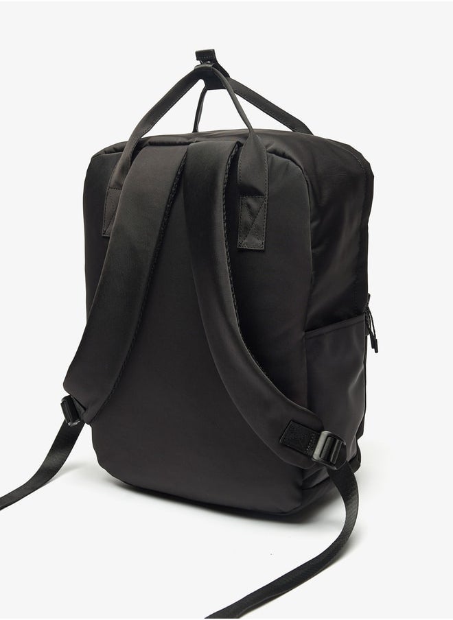 Lee Cooper Women Logo Print Backpack with Adjustable Straps and Handles - 29x14x38 cm  - Image 2