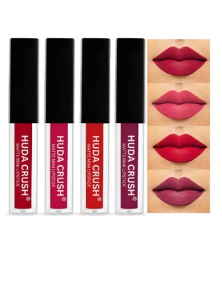 HUDACRUSH BEAUTY Mini Lipsticks Combo Pack of 4 Liquid Matte Lipstick Set Red Deep Red for women - pzsku/Z2B3D42A1DA8021C916F5Z/45/_/1720273648/1f41c1be-6f05-4600-a72f-fcfad64285ed