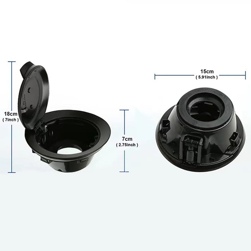 MOCW 68250120AA Fit for Dodge Challenger Fuel Filler Door Cover 2008-2023 Matte Black - Image 3