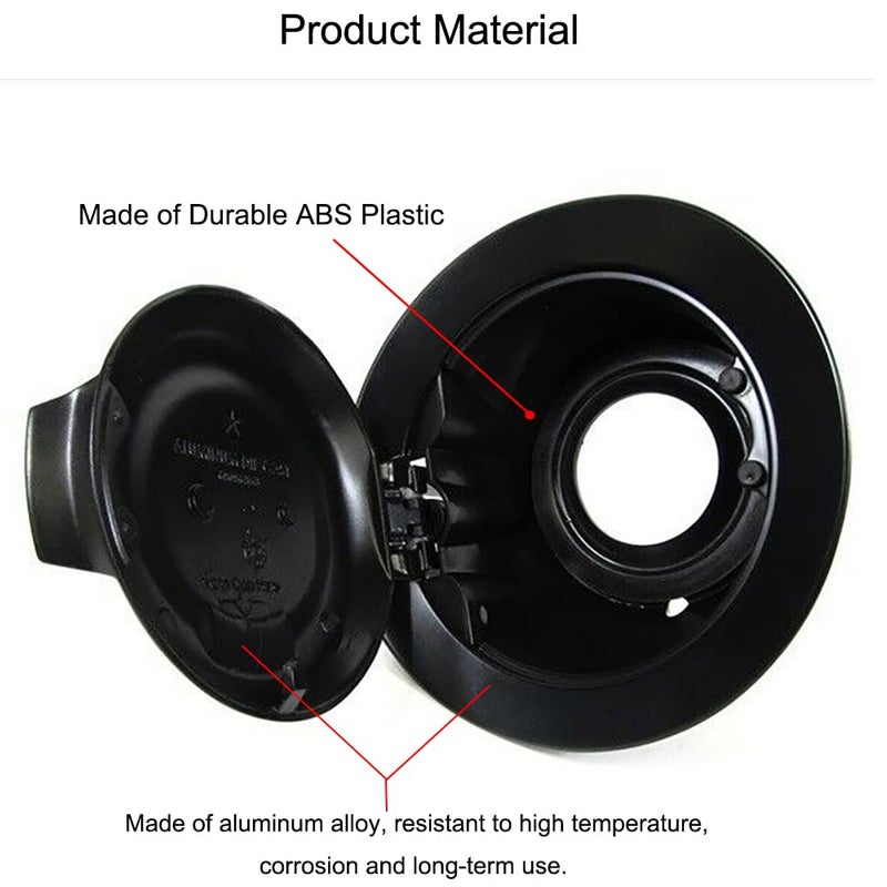 MOCW 68250120AA Fit for Dodge Challenger Fuel Filler Door Cover 2008-2023 Matte Black - Image 2