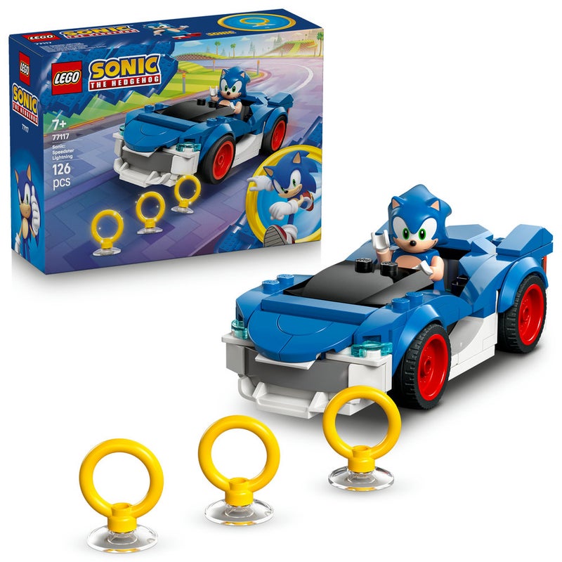LEGO Sonic the Hedgehog Sonic: Speedster Lightning Toy 77117 (Age 7+, 126 Pieces) - Image 1
