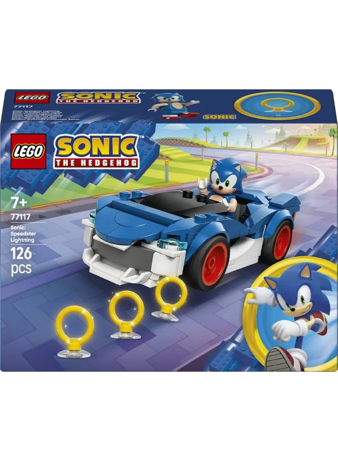 ليغو ليغو Sonic the Hedgehog سيارة Sonic: البرق السريع،‎‏ لعبة سيارة سباق للأطفال بعمر ٧ سنوات وأكثر (١٢٦ قطعة) 77117
